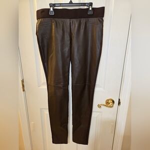 Ralph Lauren Dark Brown Leather Trousers